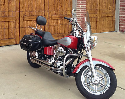 Harley-Davidson : Softail 2002 flstci heritage softail fantastic bike 6500 in custom chrome extras