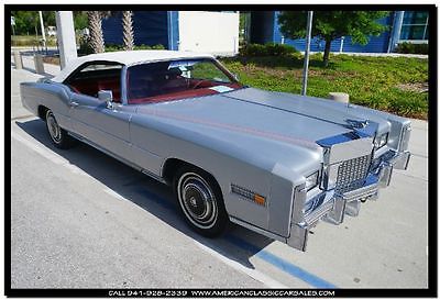 Cadillac : Eldorado Low Mileage 76 cadillac convertible original 41 k miles outstanding original car
