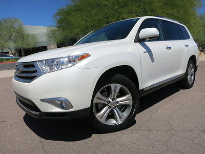 Toyota : Highlander Limited 4WD Navi Sunroof Back up Cam Heated Seats AWD Loaded Pearl White 2012 2010 09