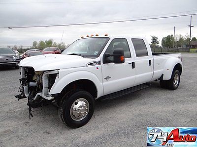 Ford : F-350 XLT 74 auto salvage repairable 6.7 diesel 4 x 4 front damage crewcab dually