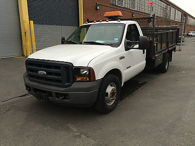 Ford : F-350 12' Stakebody flatbed with Tommy 1500 liftgate  2006 ford f 350 super duty xl 12 flat bed truck with liftgate 6.0 l diesel