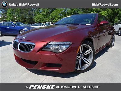 BMW : M6 Convertible Convertible Low Miles 2 dr Coupe Automatic Gasoline 5.0L 10 Cyl I RED