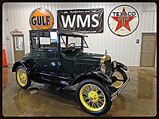 Ford : Model T 2 dr. 27 green black 2 door coupe classic show car a model truck roadster bucket wms