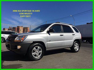 Kia : Sportage LX V6 2.7 4WD 4X4 AWD AT AUTOMATIC 26,401 Miles Repairable Rebuildable Salvage Wrecked Runs Drives EZ Project Needs Fix Low Mile