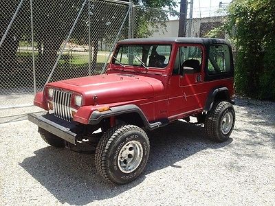 Jeep : Wrangler Base 1988 jeep yj wrangler 4 x 4 4.2 l i 6 manual 4 lift 4 wd