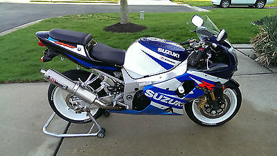 Suzuki : GSX-R 2001 suzuki gsx r 1000 white blue excellent condition cleanest around