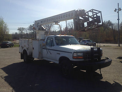 Ford : F-450 bucket truck 1997 ford f 450 bucket truck lift truck 120 000 miles buy it now 3400