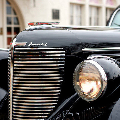 Chrysler : Imperial Long Wheelbase Touring  1938 chrysler imperial touring sedan black exterior body off restore must see