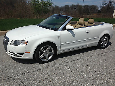Audi : A4 NAVIGATION 2007 audi a 4 cabriolet loaded navigation white on tan low miles runs like new