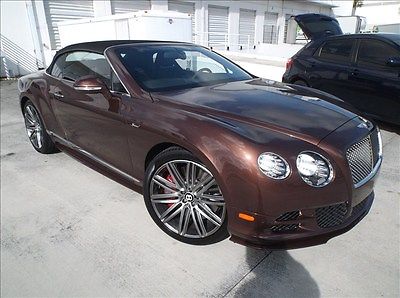Bentley : Continental GT GTC Speed in rare Bronze, with only 543 miles! 2015 bentley continental gtc speed convertible bronze low miles like new
