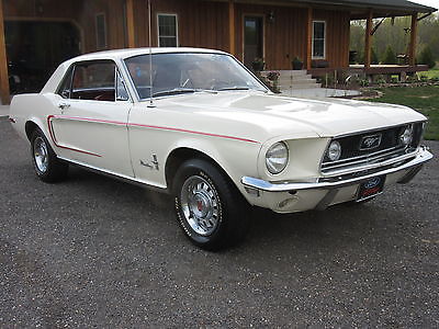 Ford : Mustang GT 1968 ford mustang coupe 289 auto beautiful gt tribute w original build sheet