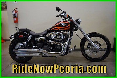 Harley-Davidson : Dyna 2014 harley davidson dyna fxdwg wide glide 103 ci flames pre owned used