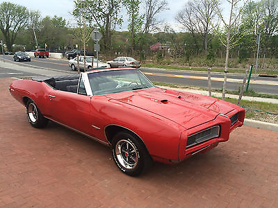 Pontiac : GTO GTO Convertible 1968 pontiac gto convertible 4 speed rare loaded power everything hood tach