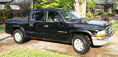 Dodge : Dakota SLT 2002 dodge dakota black 4.7 l v 8 5 speed manual 4 door quad cab slt tonneau cover