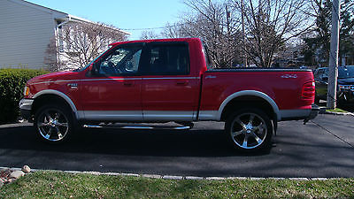 Ford : F-150 Lariat 2001 red ford f 150 lariat truck