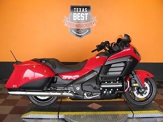 Honda : Gold Wing 2013 used one owner red honda gold wing f 6 b low miles with honda high tech