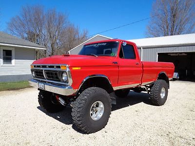 Ford : F-150 Ranger Standard Cab Pickup 2-Door 1977 ford 4 x 4 lifted 390 4 speed monster truck off road custom cruiser cool