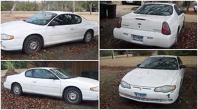 Chevrolet : Monte Carlo LS Coupe 2-Door 2002 white two door coupe fixer upper