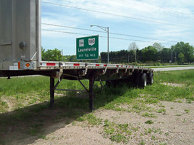 2007 FONTAINE 48' Flat Bed Trailer 80,000 LB Rating Double Axle Aluminum Deck