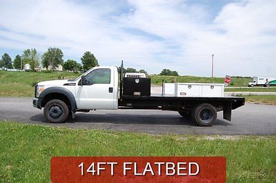 Ford : F-450 XL 2011 ford f 450 xl used 6.8 l v 10 14 ft flatbed vanair air compressor 1 owner auto