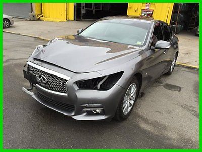Infiniti : Q50 Premium AWD NAVIGATION BOSE NAV CAMERA 4WD LOADED Repairable Rebuildable Salvage Wrecked Runs Drives EZ Project Needs Fix Low Mile