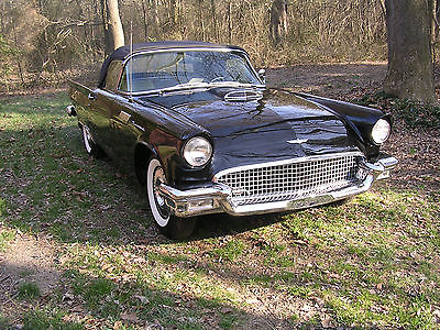 Ford : Thunderbird D code, convertible Factory black, D code, 312 motor, 63K miles, nicely restored, factory invoice