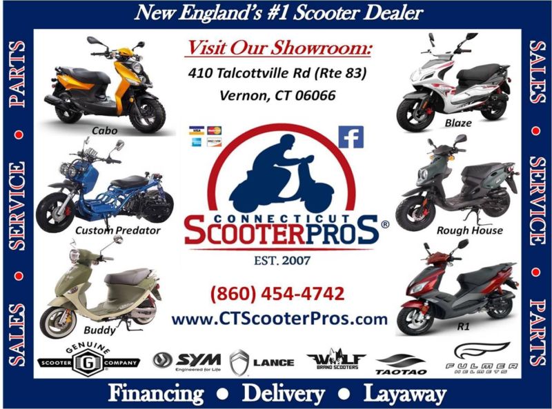 ? 49, 100, 125, 150 & 200cc SCOOTERS on SALE NOW..CT Scooter Pros ?
