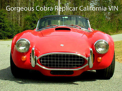Replica/Kit Makes GORGEOUS SPCNS COBRA WITH 302 CID V8 STROKED TO 331 CID CALIFORNIA ISSUED VIN