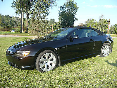 BMW : 6-Series Ci, Convertible 2005 black on black 645 i bmw extremely clean convertible