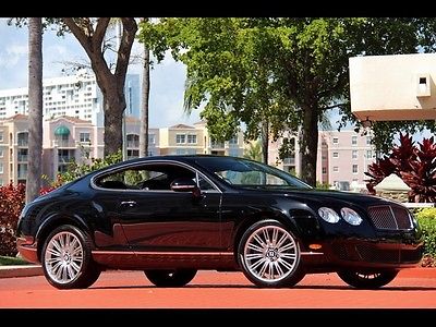Bentley : Continental GT Speed BLACK ONLY 30K MILES 2010 SPEED PIANO BLACK WOOD CONTRAST STITCHING