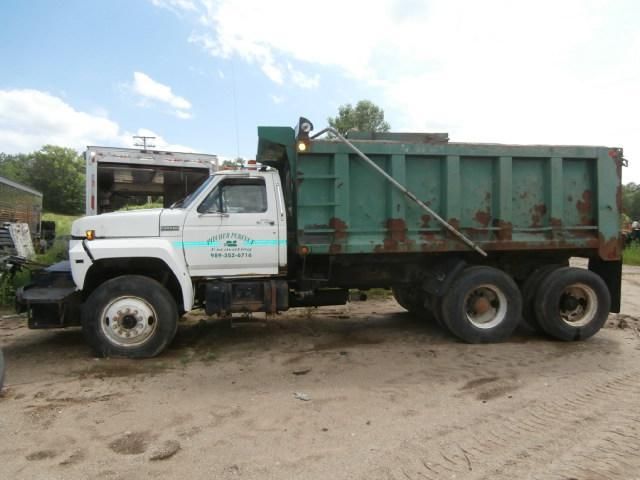 14.5' x 8' Steel End Dump Truck Bed Box w/ hydraulic hoist