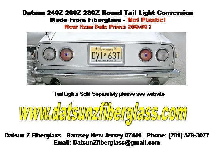 Datsun 240Z 260Z 280Z Round Tail Light Conversion Panel, 0