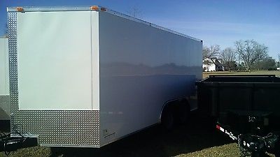 8.5 x 16 White Enclosed Cargo Trailer