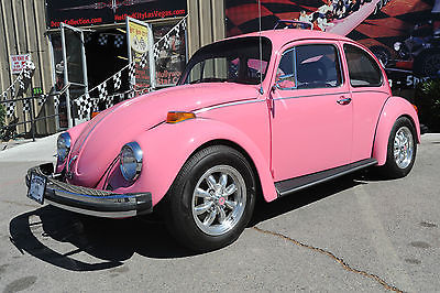 Volkswagen : Beetle - Classic Drivable Showcar  1977 pink volkswagen beetle showcar 105 hp 1955 cc air conditioning wow
