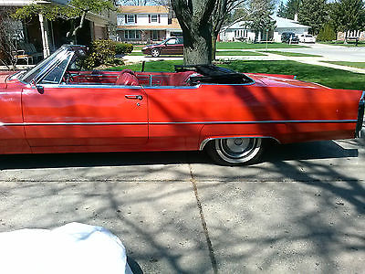Cadillac : DeVille 2 door Rare One of A Kind 1966 Cadillac DeVille Red Convertible, Low Reserve!! Must Go!