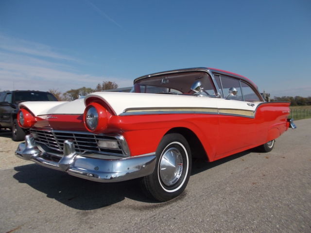 Ford : Fairlane 500 HARDTOP 1957 ford fairlane 500 2 dr ht matching 292 auto ps 60 k act mi free ship