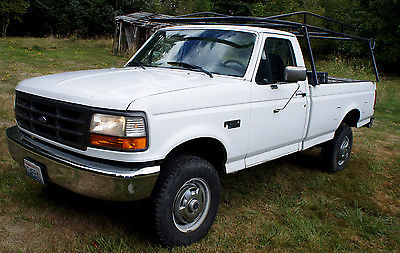 Ford : F-250 XL Standard Cab Pickup 2-Door 1996 ford f 250 xl 5.8 l 4 x 4 chasis 159 k mi motor 70 k mi w lumber rack
