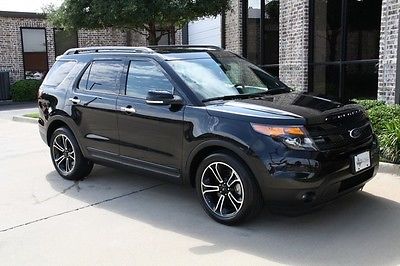 Ford : Explorer Sport 4WD Tuxedo Black Navigation Dual Panel Roof Blind Spot Camera Heated-Cooled Seats