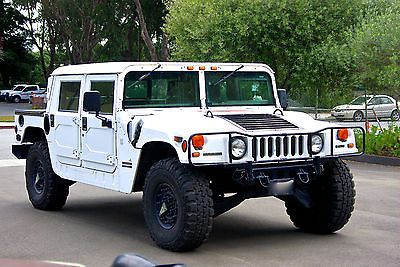 Hummer : H1 4 door sport utility truck hard top White Sport Utility Truck 4-Door Hard Top Automatic  Military Humvee