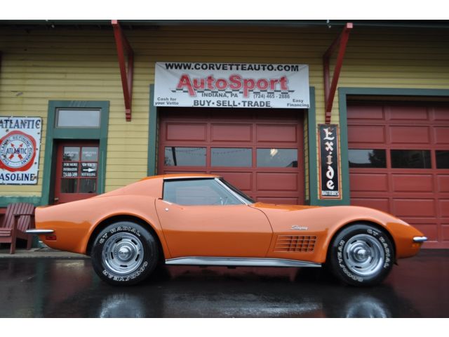 Chevrolet : Corvette 1972 corvette 454 s match 2 tank sheets 4 sp ac ontario orange