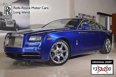 Rolls-Royce : Other Wraith 2014 rolls royce wraith salamanca blue w seashell navy contrast rwd v 12 coupe
