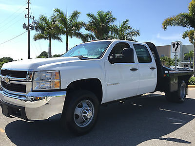 Chevrolet : C/K Pickup 3500 HD CREW CAB FLATBED 6.6 LITER DURAMAX DIESEL 2009 chevrolet 3500 hd crew cab flatbed 6.6 liter duramax v 8 diesel flatbed