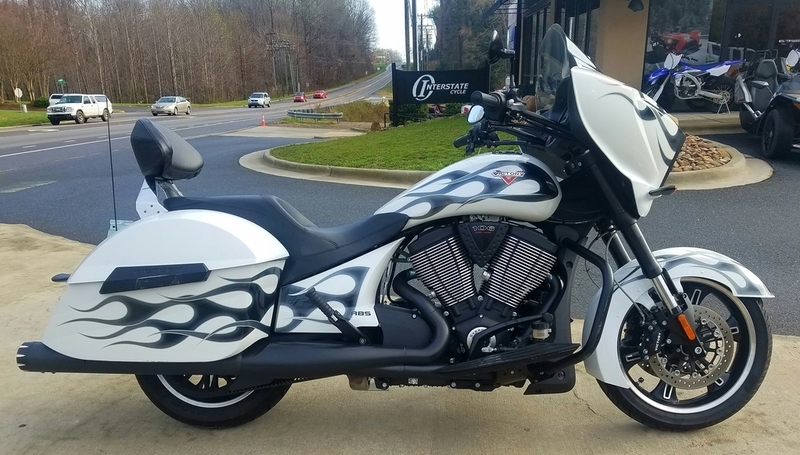 2015 Victory Cross Country White with black flames
