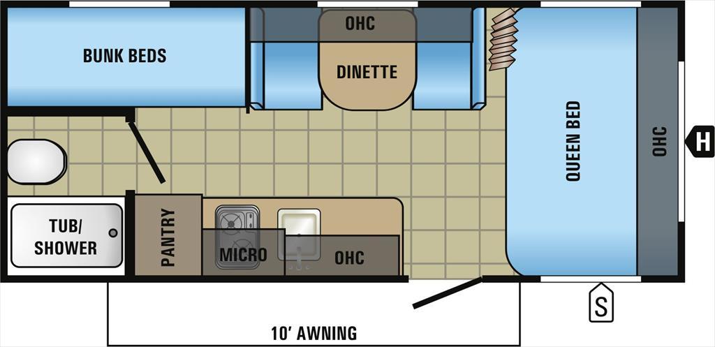 2017 Jayco Jay Flight 174BH SLX Front Queen Coner Bunks & Bath