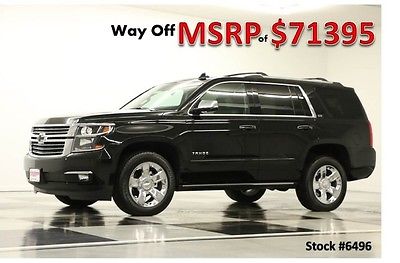 Chevrolet : Tahoe MSRP$71395 4X4 LTZ NAV DVD LEATHER SUNROOF BLACK NEW NAVIGATION HEATED COOLED REAR CAMERA 2014 2015 14 15 CHROME BLUETOOTH 4WD