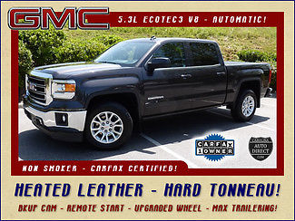 GMC : Sierra 1500 SLE Crew Cab 2WD - HEATED LEATHER 1 owner bkup cam remote start upgraded wheels max trailering 5.3 l v 8 non smoker