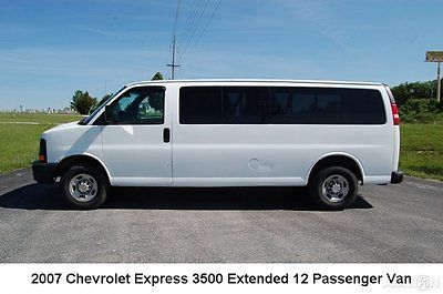 Chevrolet : Express LS 2007 chevy express 3500 extended ls used 6 l v 8 16 v auto 12 passenger van