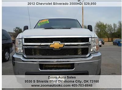 Chevrolet : Silverado 3500 WT Crew Cab Pickup 4-Door 2012 chevrolet silverado 3500 hd white 83780 miles