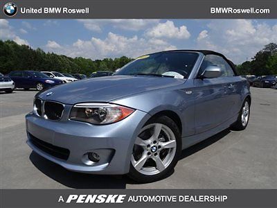 BMW : 1-Series 128i 128 i 1 series low miles 2 dr convertible manual gasoline 3.0 l straight 6 cyl blu