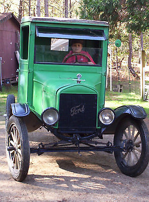 Ford : Model T FLAT BED  1922 vintage ford model t ton truck w trailer cab 1925 or 26